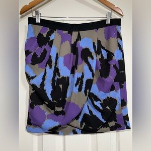 Banana republic wrap mini skirt - blue black purple